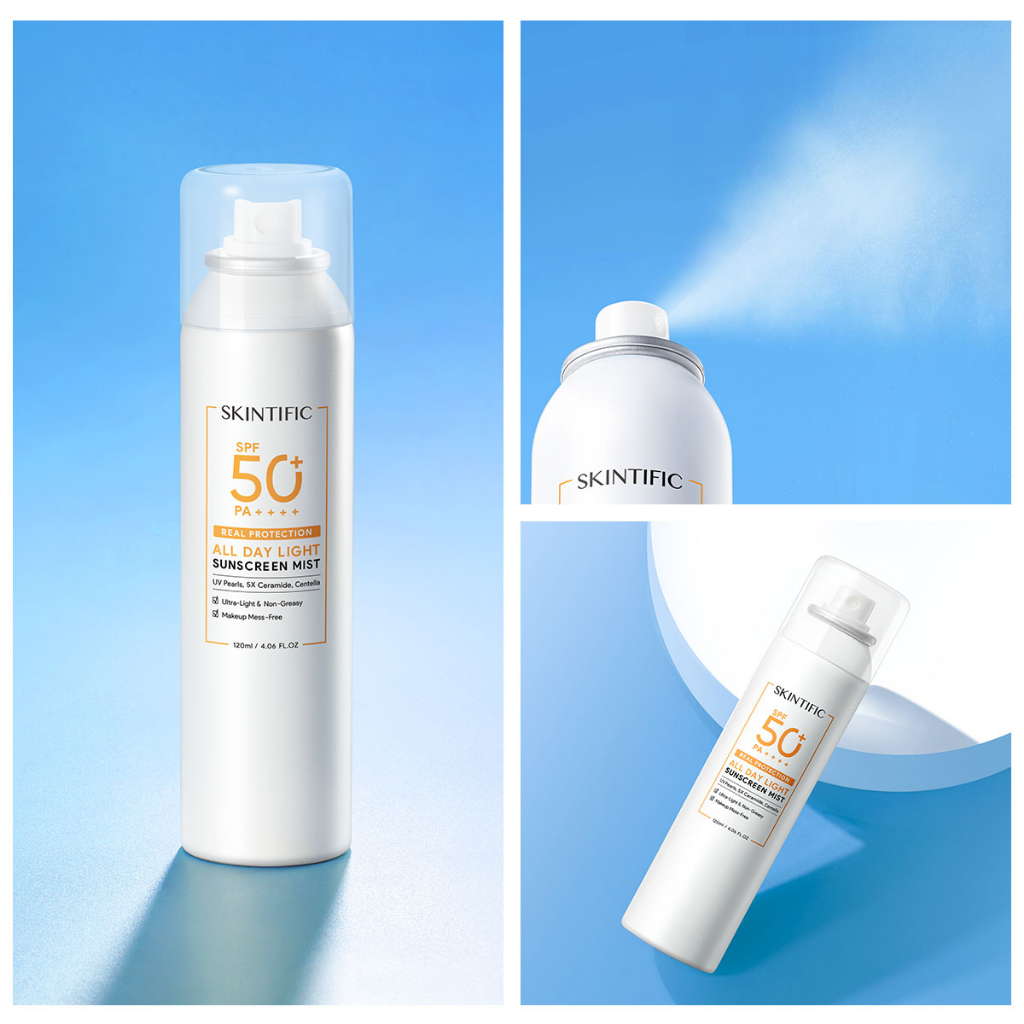 Skintific All Day Light Sunscreen Mist SPF 50+ PA++++ 120ml